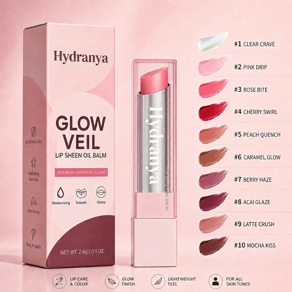 🔥Last Day Buy 1 Get 1 Free|Hydranya GLOW VEIL LIP SHEEN OIL BALM