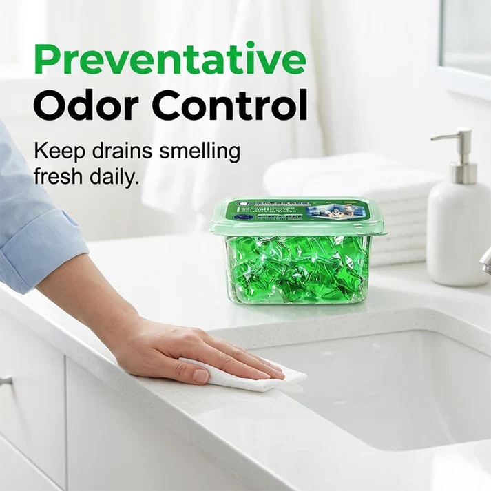 ✨ Buy 3 Get 2 FREE 🎁  Drain Deodorizer Pods – Bio-Enzyme Formula, Instant Fresh Scent & No Harsh Chemicals 🚽