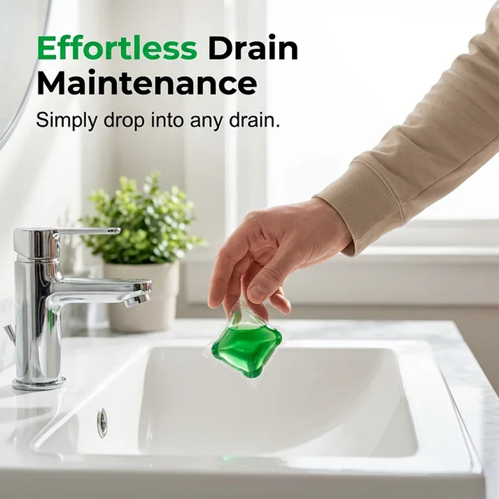 ✨ Buy 3 Get 2 FREE 🎁  Drain Deodorizer Pods – Bio-Enzyme Formula, Instant Fresh Scent & No Harsh Chemicals 🚽