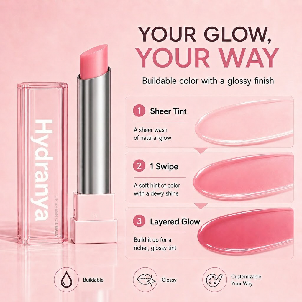 🔥Last Day Buy 1 Get 1 Free|Hydranya GLOW VEIL LIP SHEEN OIL BALM