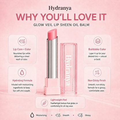 🔥Last Day Buy 1 Get 1 Free|Hydranya GLOW VEIL LIP SHEEN OIL BALM