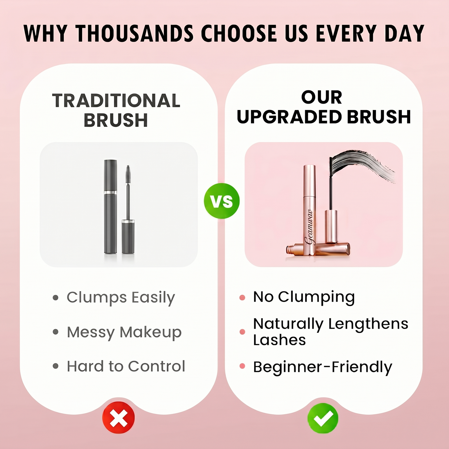 Last Day Buy 1 Get 1 Free✨Lengthening & Curling Mascara – Waterproof, Smudge-Proof Lash Booster