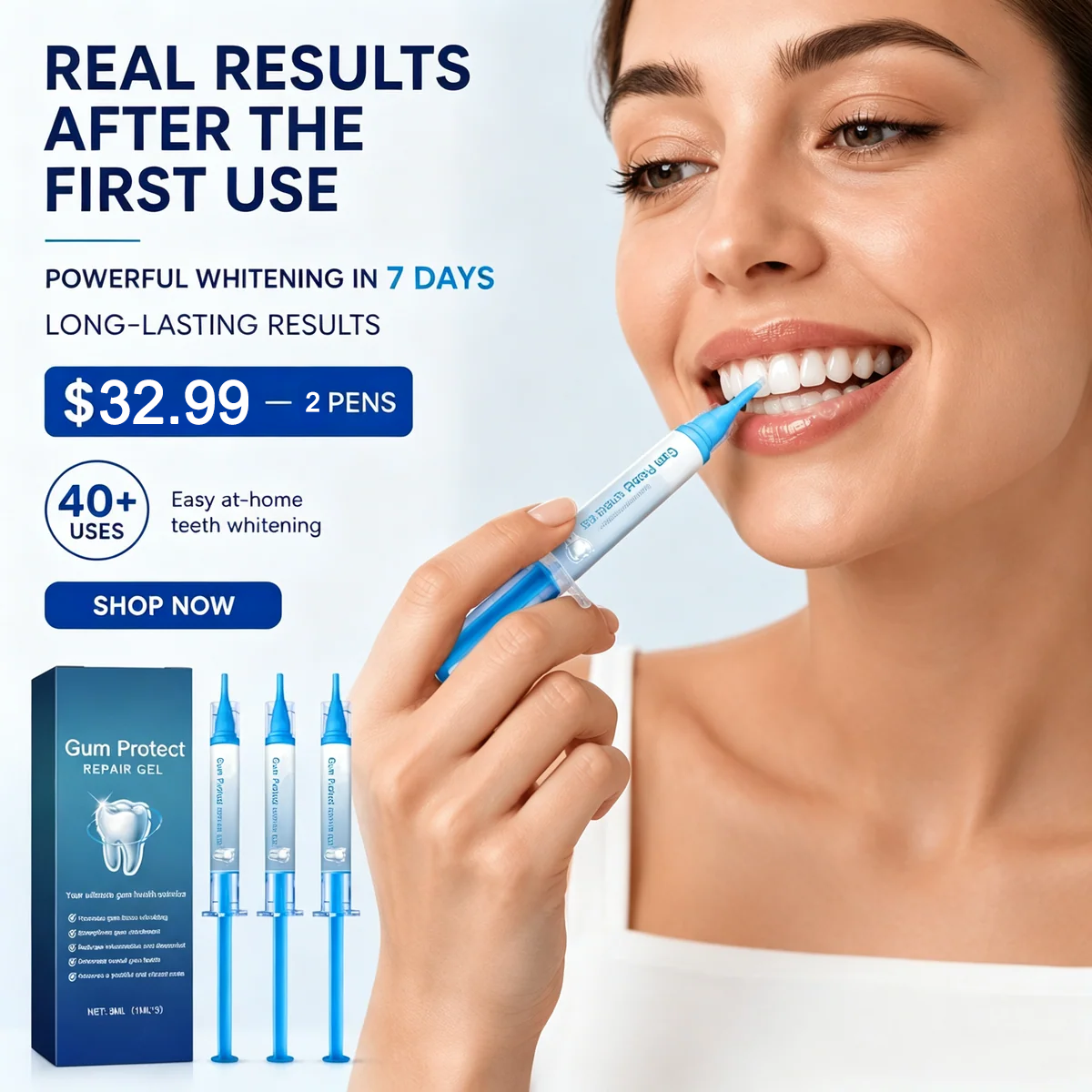 Teeth Repair Gel Whitening Pen — The Same Active Dentists Use, Without the Chair